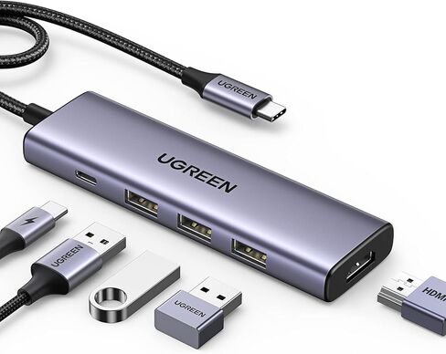 UGREEN Revodok USB C Hub 5 in 1 Multiport Adapter 4K HDMI, 100W Power Delivery, 3 x USB A 3.0 5Gbps USB C Dongle for MacBook Pro/Air, iPad Pro, iMac, iPhone 15 Pro/Pro Max, XPS, Thinkpad in Saudi Arabia