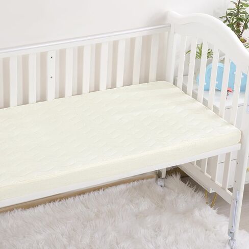 HOMBYS Thick Quilted Muslin Crib Sheets for Girls and Boys, Extra Soft 100% Cotton Gauze Fitted Baby Toddler Standard Size Bed Mattress-52 x28 x9-Breathable & Comfortable in Saudi Arabia