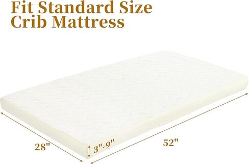 HOMBYS Thick Quilted Muslin Crib Sheets for Girls and Boys, Extra Soft 100% Cotton Gauze Fitted Baby Toddler Standard Size Bed Mattress-52 x28 x9-Breathable & Comfortable in Saudi Arabia