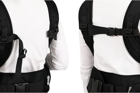 حاملة الأطفال من بيبي بامور لحديثي الولادة وحتى الأطفال الصغار بمقعد الورك من 0 إلى 36 شهرًا مع غطاء للرأس، 3 قطع من وسادات التسنين، وموسع الخصر، أسود in Kuwait