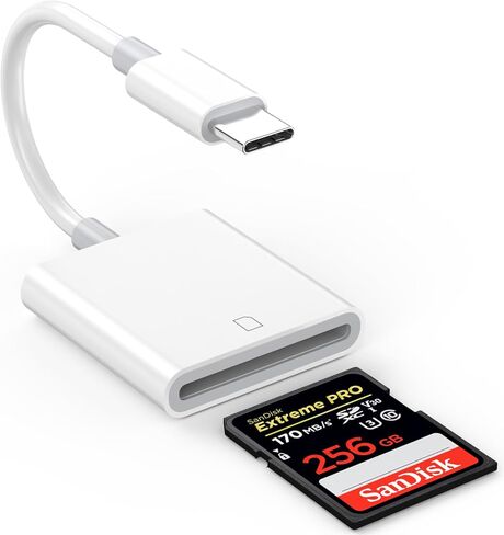 USB C SD Card Reader, Type C SD Card Reader for Mac/iPhone 15/iPad/MacBook, USB-C Memroy Card Reader Trail Game Camera Viewer for iPhone 15/15 Plus/15 Pro/15 Pro Max, Galaxy S24 S23, iPad Pro, MacBook in Kuwait