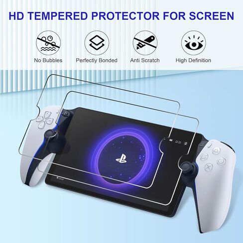 مجموعة 3 في 1 متوافقة مع ملحقات بوابة PS، حقيبة حمل للسفر + غطاء حماية من السيليكون الناعم + 2 قطعة واقي شاشة لملحقات بوابة Playstation 5 in Kuwait