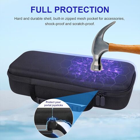 مجموعة 3 في 1 متوافقة مع ملحقات بوابة PS، حقيبة حمل للسفر + غطاء حماية من السيليكون الناعم + 2 قطعة واقي شاشة لملحقات بوابة Playstation 5 in Kuwait
