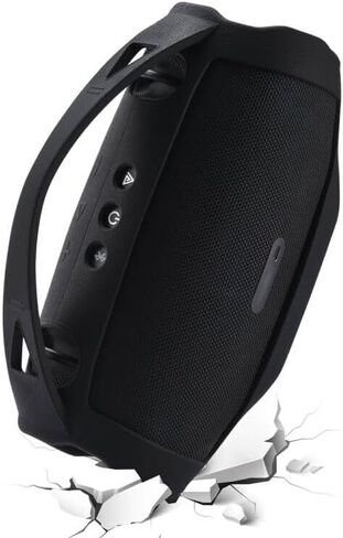 Carrying Silicone Cover Case with Handle Compatible with JBL Xtreme 4 Portable Bluetooth Speaker (Black) in Saudi Arabia