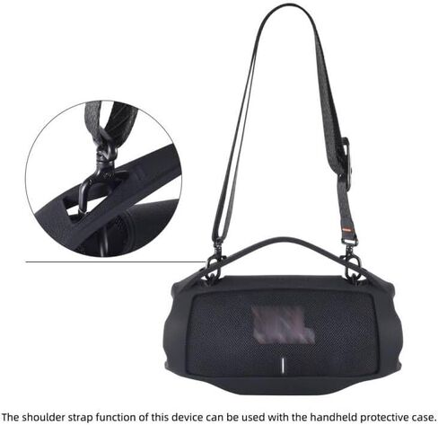 Carrying Silicone Cover Case with Handle Compatible with JBL Xtreme 4 Portable Bluetooth Speaker (Black) in Saudi Arabia