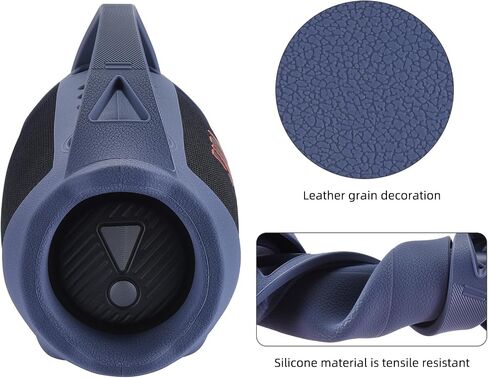 Carrying Silicone Cover Case with Handle Compatible with JBL Xtreme 4 Portable Bluetooth Speaker (Black) in Saudi Arabia