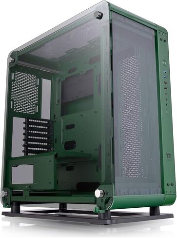 ثيرمالتاكي كور P6 TG Racing Green | حافظة كمبيوتر ATX متوسطة البرج | 3 × لوحة جانبية من الزجاج المقسى 4 مم | حامل حائط | أخضر in Saudi Arabia
