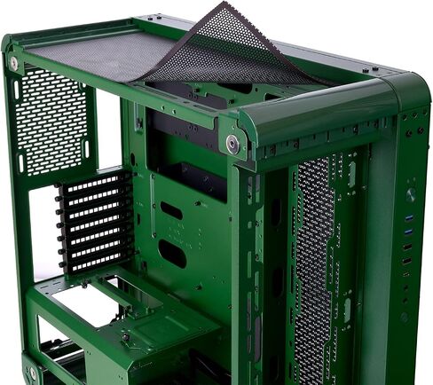 ثيرمالتاكي كور P6 TG Racing Green | حافظة كمبيوتر ATX متوسطة البرج | 3 × لوحة جانبية من الزجاج المقسى 4 مم | حامل حائط | أخضر in Saudi Arabia