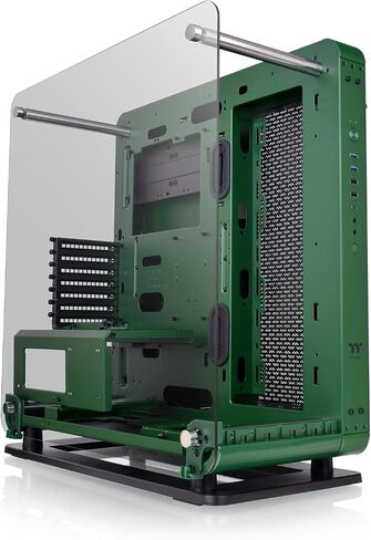 ثيرمالتاكي كور P6 TG Racing Green | حافظة كمبيوتر ATX متوسطة البرج | 3 × لوحة جانبية من الزجاج المقسى 4 مم | حامل حائط | أخضر in Saudi Arabia