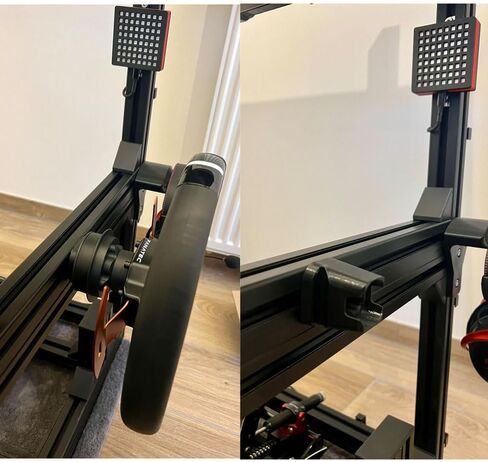 EUGOOCX دعامة جانبية لعجلة القيادة لـ FANATEC QR2، ملحقات تركيب متينة وقوية سريعة الفك (دعامة تثبيت جانبية) in Kuwait