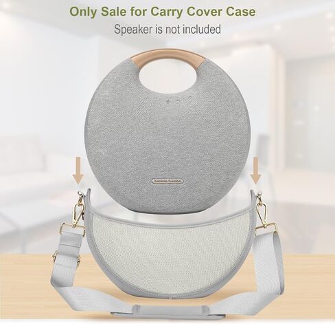 TXEsign Travel Carrying Cover Case for Harman Kardon Onyx Studio 6 Wireless Bluetooth Speaker, Soft Mesh Case Speaker Carrying Bag Cover with Adjustable Shoulder Strap (Black) in Saudi Arabia
