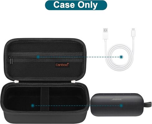 Canboc Carrying Case Compatible with Bose SoundLink Flex Bluetooth Speaker, Wireless Bluetooth Outdoor Speaker Box, Mesh Pocket fit USB Cable, Purple (Case Only) in Saudi Arabia