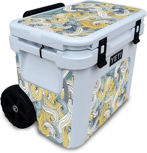 Carbon Fiber Skin Compatible with Yeti Roadie 32 Wheeled Cooler - Mono Hip Hop - Premium 3M Vinyl Protective Wrap Decal Cover - Easy to Apply | Crafted in The USA by MightySkins in Saudi Arabia