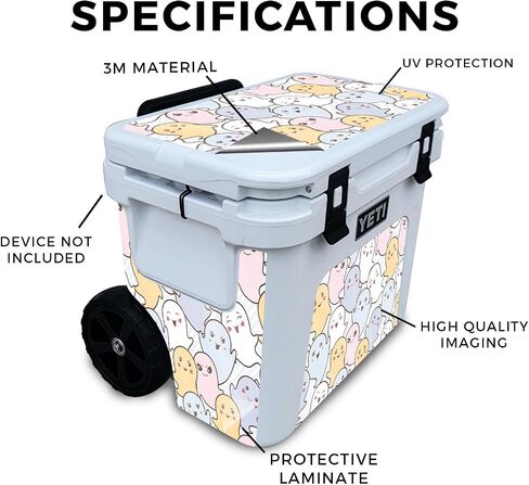 Carbon Fiber Skin Compatible with Yeti Roadie 32 Wheeled Cooler - Mono Hip Hop - Premium 3M Vinyl Protective Wrap Decal Cover - Easy to Apply | Crafted in The USA by MightySkins in Saudi Arabia