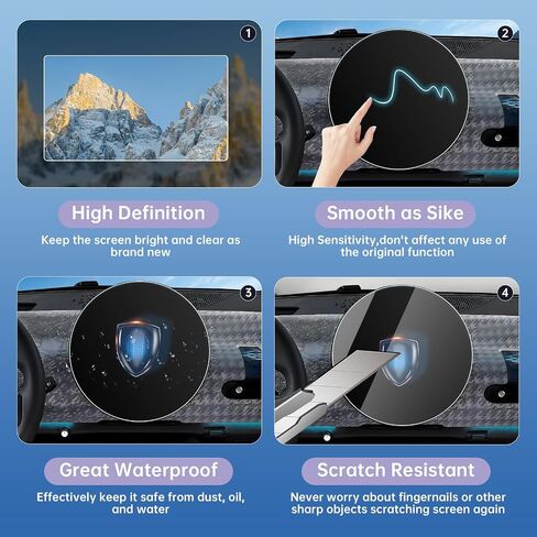 LUWU Mini Cooper Screen Protector for Mini Cooper Accessories 2024 2025 Mini Cooper Mini Countryman F60 Mini Aceman 9.4" Screen Protector PET Plastic Mini Cooper Touchscreen Infotainment Display 2PCS in Saudi Arabia