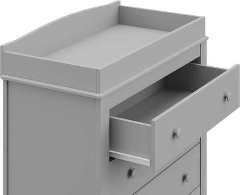 Graco Noah 3 Drawer Chest with Changing Topper (Pebble Gray) – GREENGUARD Gold Certified, Baby Dresser Table Top, for Nursery, Kids in Saudi Arabia