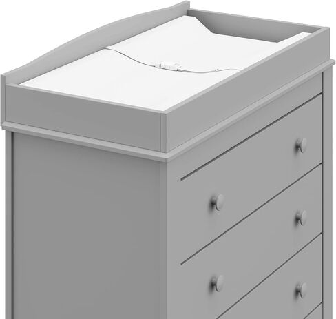 Graco Noah 3 Drawer Chest with Changing Topper (Pebble Gray) – GREENGUARD Gold Certified, Baby Dresser Table Top, for Nursery, Kids in Saudi Arabia