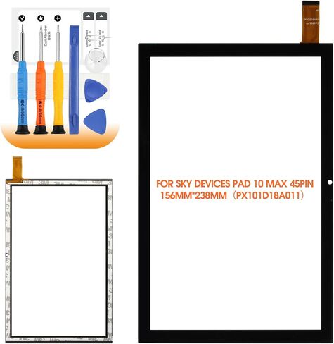 لـ Sky Devices Pad 10 Max استبدال الشاشة 10.1 بوصة لـ Sky Devices Pad 10 Max Touch Screen Digitizer استبدال مستشعر زجاجي مع أدوات 45Pin (PX101D18A011) (156 مم * 238 مم) (الكاميرا على اليسار) in Kuwait