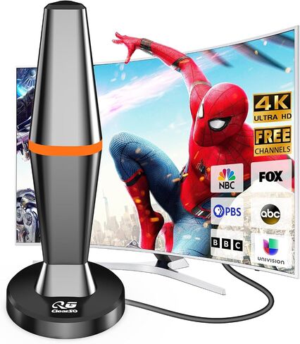TV Antennas for Smart TVs, Digital HDTV Antenna Indoor Outdoor with Strong Magnetic Base, Long Range Reception TV Antenna for Local Channels, Support 4K 1080p Fire TV and Older TVs - 10ft Coax Cable in Saudi Arabia