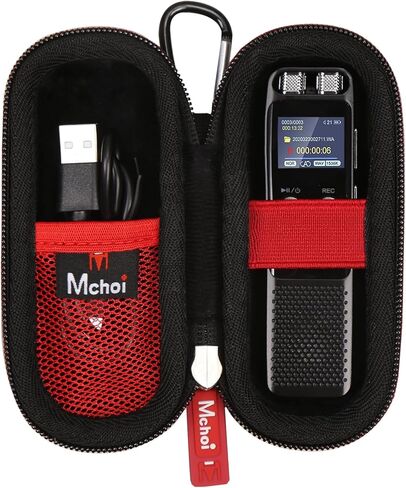 Mchoi حافظة صلبة مناسبة لمسجل الصوت الرقمي، ومشغلات MP3/MP4، وكابل USB، وسماعات Bose QC20، وبطاقات الذاكرة، حافظة فقط in Saudi Arabia