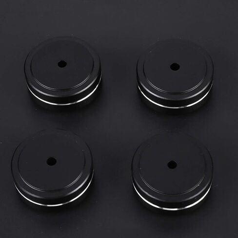 Speaker Isolation Feet Pad Stand, Aluminum Alloy Cone Pad Isolation Base Feet Pads Absorb Shock for Audio Speaker Amplifier (4CPS 40 * 15mm)(Black) in Saudi Arabia
