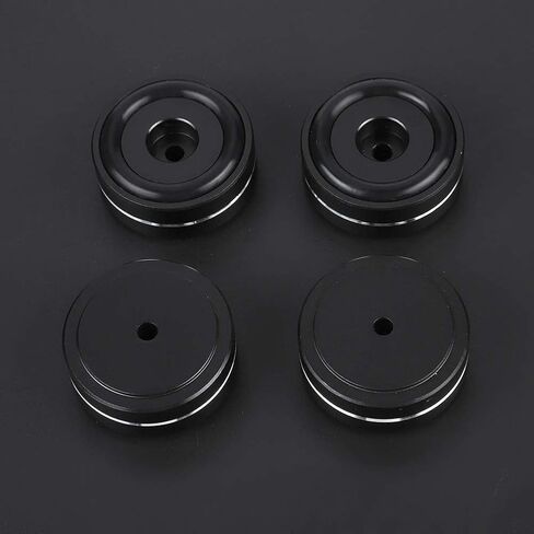 Speaker Isolation Feet Pad Stand, Aluminum Alloy Cone Pad Isolation Base Feet Pads Absorb Shock for Audio Speaker Amplifier (4CPS 40 * 15mm)(Black) in Saudi Arabia