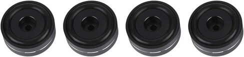 Speaker Isolation Feet Pad Stand, Aluminum Alloy Cone Pad Isolation Base Feet Pads Absorb Shock for Audio Speaker Amplifier (4CPS 40 * 15mm)(Black) in Saudi Arabia