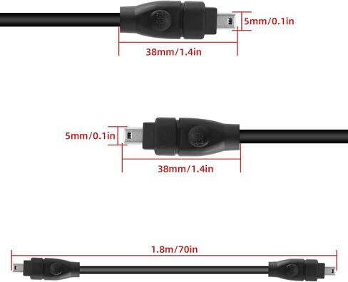 RIIEYOCA 1.8M IEEE 1394 Firewire 4-Pin male to 4-Pin male cable, iLink Adapter Converter Cord for Digital Camera, Camcorder, Laptop, DV, Black in Saudi Arabia