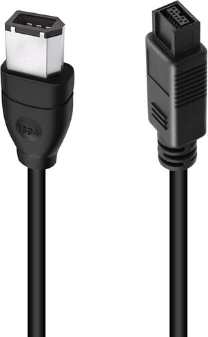 RIIEYOCA 1.8M IEEE 1394 Firewire 4-Pin ذكر إلى 4-Pin كابل ذكر، iLink محول محول سلك للكاميرا الرقمية، كاميرا الفيديو، الكمبيوتر المحمول، DV، أسود in Saudi Arabia