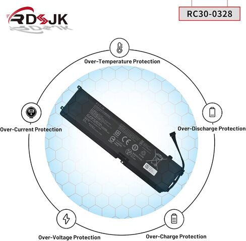 RC30-0328 بطارية كمبيوتر محمول لـ Razer Blade 15 Base 2020 2021 RZ09-0328 RZ09-0328X RZ09-03286 RZ09-03287 RZ09-03289 RZ09-03287E22 RZ09-03287E22-R3U1 RZ09-0369 369X RZ09-0410 RZ09-0410BE22 RZ09-0330 in Saudi Arabia