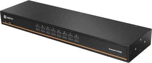 Vertiv Avocent 1x4 Rackmount or Desktop, Single-User KVM Switch with USB, Touch Button and Hotkey Switching, Cascade Support and Internal Power Supply, Ideal for Small Data Centers (AV104-400) in Saudi Arabia