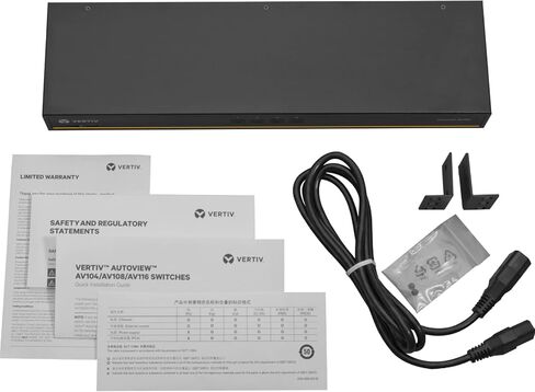 Vertiv Avocent 1x4 Rackmount or Desktop, Single-User KVM Switch with USB, Touch Button and Hotkey Switching, Cascade Support and Internal Power Supply, Ideal for Small Data Centers (AV104-400) in Saudi Arabia