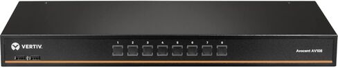 Vertiv Avocent 1x4 Rackmount or Desktop, Single-User KVM Switch with USB, Touch Button and Hotkey Switching, Cascade Support and Internal Power Supply, Ideal for Small Data Centers (AV104-400) in Saudi Arabia