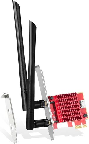 Binardat WiFi6 Card AX3000 PCIe WiFi Network Adapter, Intel AX200 Chip Bluetooth 5.0, Dual-Band 2.4GHz/5GHz OFDMA & MU-MIMO, for Windows 10/11 in Saudi Arabia
