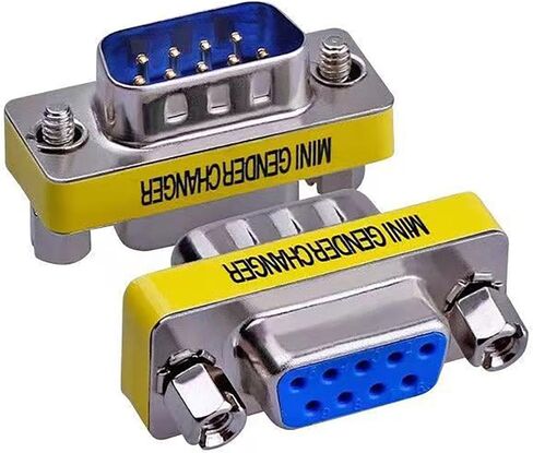 9-Pack 9 Pin RS-232 DB9 (3 pcs Male to Male)(3 pcs Female to Female)(3 pcs Male to Female) Gender Changer Coupler Adapter Connector in Saudi Arabia