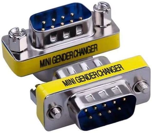 9-Pack 9 Pin RS-232 DB9 (3 pcs Male to Male)(3 pcs Female to Female)(3 pcs Male to Female) Gender Changer Coupler Adapter Connector in Saudi Arabia