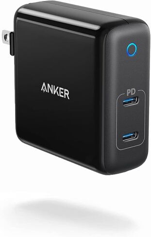 Anker 60W 2-Port USB C Charger, PowerPort Atom PD 2 [GAN Tech] Compact Foldable Wall Charger, Power Delivery for MacBook Pro/Air, iPad Pro, iPhone 11 / Pro/Max/XR/XS/X, Pixel, Galaxy, and More in Saudi Arabia