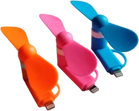 Mini Cell Phone fan,Type C Cell Phone Fan 2-in-1 Fan Copatible for Iphone,iPad,Android Smartphone,Tablet,Stay cooling,Portable USB Fan (3pcs A pack) in Saudi Arabia