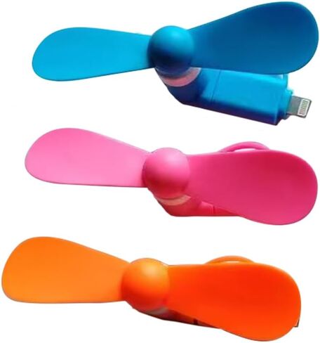 Mini Cell Phone fan,Type C Cell Phone Fan 2-in-1 Fan Copatible for Iphone,iPad,Android Smartphone,Tablet,Stay cooling,Portable USB Fan (3pcs A pack) in Saudi Arabia