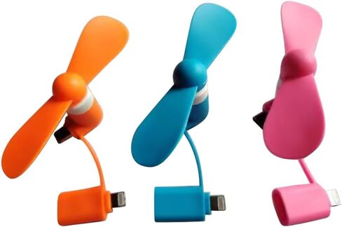Mini Cell Phone fan,Type C Cell Phone Fan 2-in-1 Fan Copatible for Iphone,iPad,Android Smartphone,Tablet,Stay cooling,Portable USB Fan (3pcs A pack) in Saudi Arabia