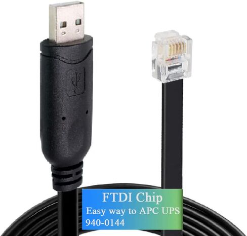 APC PDU Serial Cable 940-0144 USB to RJ12 Configuration Replacement Console APC UPS AP7752, AP7730,AP7732 etc, Rack Metered PDU (10FT/3M) in Kuwait