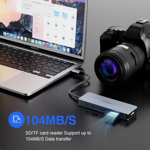 موزع USB C، قاعدة توصيل 10 في 1 مع HDMI 4K، منفذ نقل بيانات USB-C، 2* USB3.0 Type-A، 2* USB 2.0 Type-A، قارئ بطاقة SD/TF، ​​مقبس استريو 3.5 ملم لنظام التشغيل Mac OS & شبابيك in Saudi Arabia