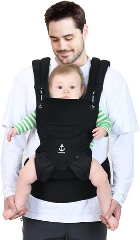 All-Season Ergonomic Baby Carrier, Breathable Baby Carrier Newborn to Toddler (8-33lbs), Toddler Carrier, Infant Carrier with Temperature Control Panel Design (Olive Black) in Saudi Arabia