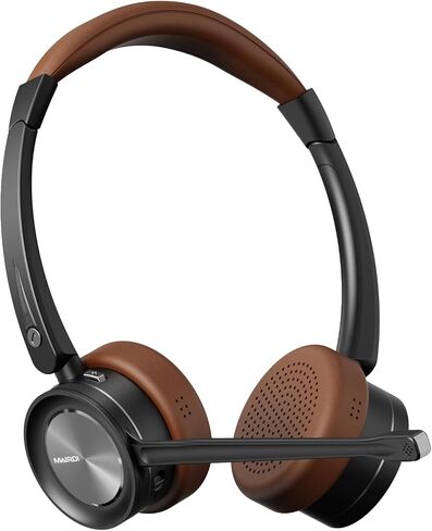 MAIRDI Wireless Headset with Microphone for Work, Trucker Bluetooth Headset for Cell Phone PC Office, Dual Wireless Bluetooth Headset 5.1 Multipoint for Teams Home Work Driver in Saudi Arabia