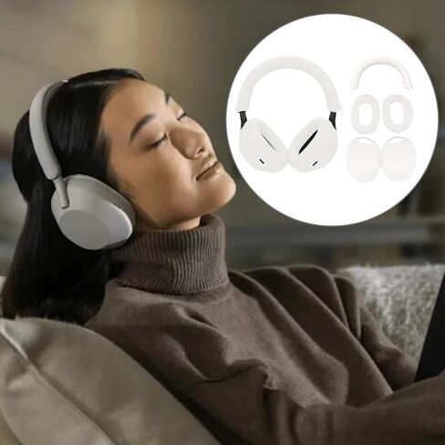 Adhiper XM5 Sweat Covers Accessories for Sony WH-1000XM5 - Black in Kuwait