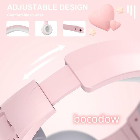 Pink Gaming Headset for PC Computer, PS4, PS5, PC, Xbox One,Switch, Cat Ear Over Ear Headphones with Stereo Surround Sound, Mic, Bass Boost for Girls, Women, Teens in Saudi Arabia