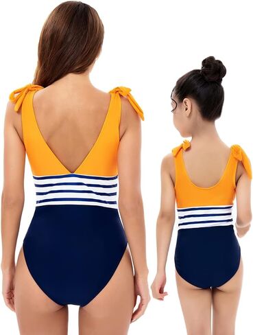 Mommy and Me Swimsuits Family Swimsuits Matching Set Girls Womens One Piece Swimsuits Cover up Swimwear Bathing Suits in Saudi Arabia