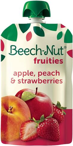 Beech-Nut Baby Food Pouches, Apple Mango Carrot Fruit Puree Baby & Toddler Food, 3.5 oz (12 Pack) in Saudi Arabia