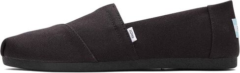 TOMS Women's Alpargata Loafer Flat, Black/Black Wide Recycled Cotton Canvas, 12 in Saudi Arabia