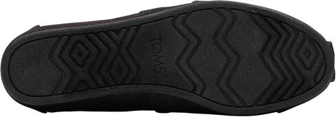 TOMS Women's Alpargata Loafer Flat, Black/Black Wide Recycled Cotton Canvas, 12 in Saudi Arabia